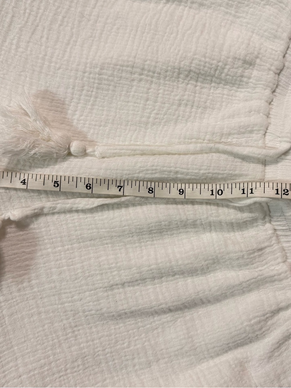 MINKPINK White Cotton Gauze Wide Leg Beach Pants XS - Picture 6 of 6
